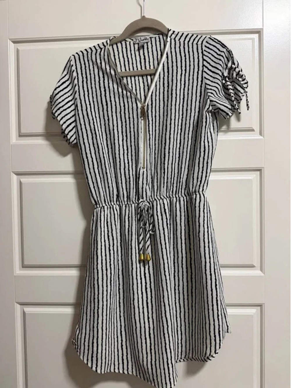 J for Justify Striped Zipper Dress